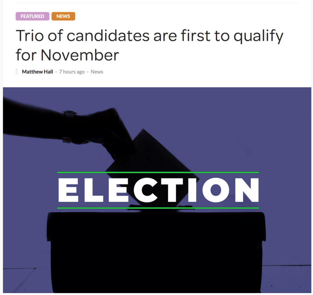An SMDP article about the first candidates to qualify for the election lists Alicia Mignano among the first to get their names on the November 2022 election